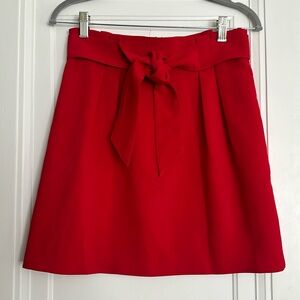 Red skirt with matching belt, Size M